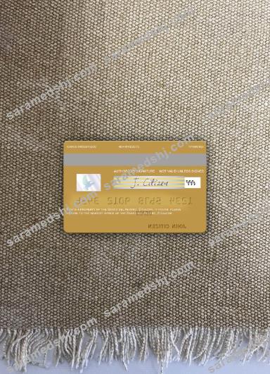 Ecuador Banco del Austro visa debit card photolook back